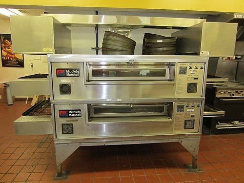 Worn pizza ovens needing service